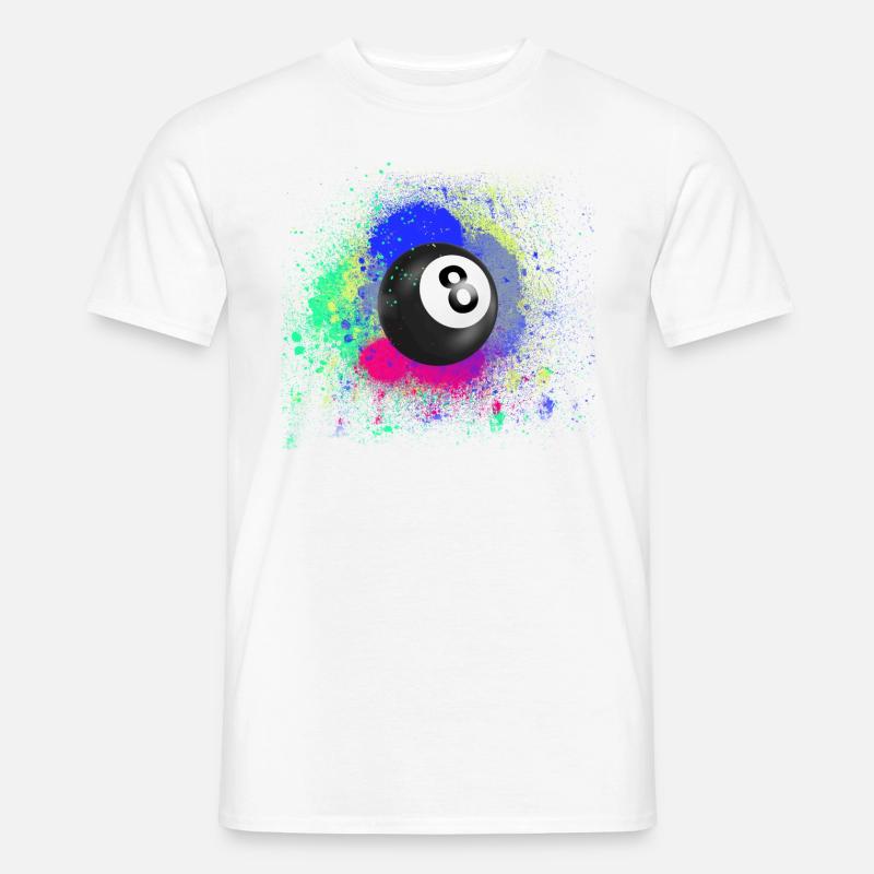 schwarze 8,billardkugel,n8,billardkugel,billard - Männer T-Shirt - Weiß