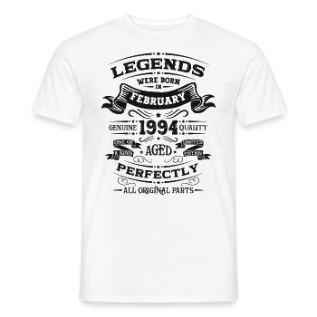 30. Geburtstag Original Februar Jahrgang 1994 - Männer T-Shirt - Weiß - Vorne - AI Model Male 178 dark (178cm)