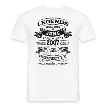 17ème anniversaire Légendaire Juin 2007 Millésime 2007 - T-shirt homme - blanc - Devant - AI Model Male 178 dark (178cm)
