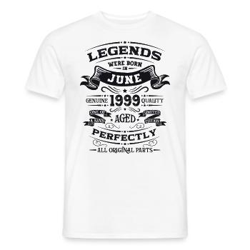 25ème anniversaire Légendaire Juin 1999 Millésime 1999 - T-shirt homme - blanc - Devant - AI Model Male 178 dark (178cm)