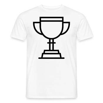 trophy - Men's T-Shirt - white - Front - AI Model Male 178 dark (178cm)