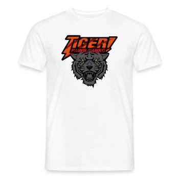 Tiger Pawn Panko orange - grau - Männer T-Shirt - Weiß - Vorne - AI Model Male 178 dark (178cm)