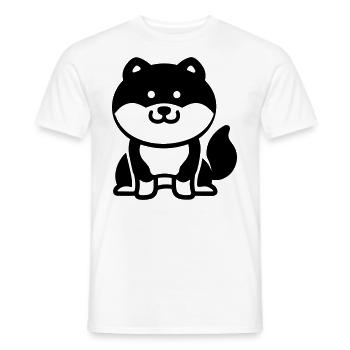 Dog - Men's T-Shirt - white - Front - AI Model Male 178 dark (178cm)