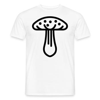 Mushroom - Men's T-Shirt - white - Front - AI Model Male 178 dark (178cm)