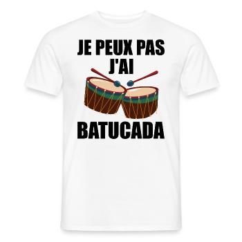 I Can't I Batucada - Humor Musik - Männer T-Shirt - Weiß - Vorne - AI Model Male 178 dark (178cm)