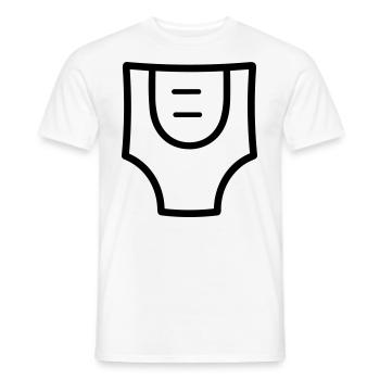 Layer - Men's T-Shirt - white - Front - AI Model Male 178 dark (178cm)