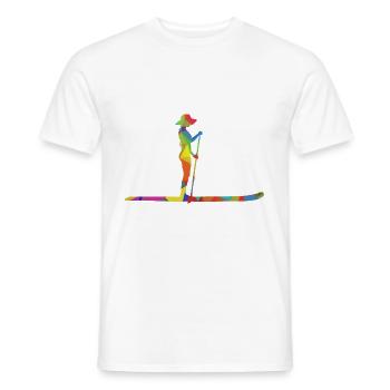 Stand Up Paddling SUP Board - Men's T-Shirt - white - Front - AI Model Male 178 dark (178cm)
