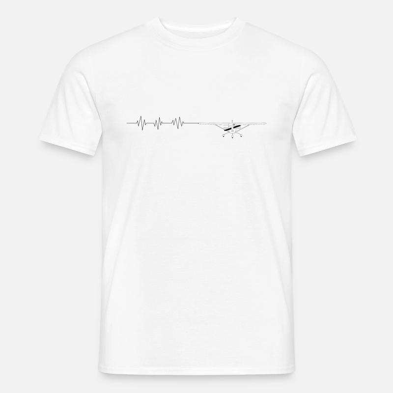 Frequenz Sportflugzeug - Männer T-Shirt - Weiß