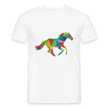 Équitation - T-shirt homme - blanc - Devant - AI Model Male 178 dark (178cm)