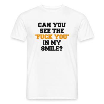 Va te faire foutre - T-shirt homme - blanc - Devant - AI Model Male 178 dark (178cm)