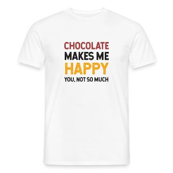 schokolade, geschenkidee, geschenk, schoko - Männer T-Shirt - Weiß - Vorne - AI Model Male 178 dark (178cm)