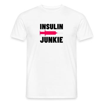 Insulin Diabetes zucker nadel lustig geschenk - Männer T-Shirt - Weiß - Vorne - AI Model Male 178 dark (178cm)