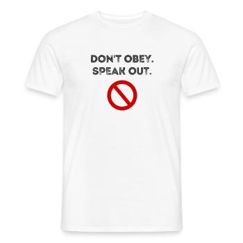 Fundamental Rights Democracy Prohibition Censorship Freedom - Men's T-Shirt - white - Front - AI Model Male 178 dark (178cm)
