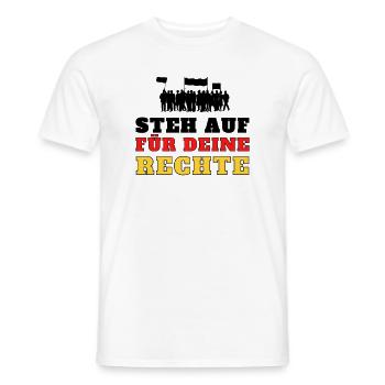 Grundrechte Meinungsfreiheit Demo politik wählen - Männer T-Shirt - Weiß - Vorne - AI Model Male 178 dark (178cm)