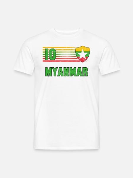 Myanmar Fußball Mannschaft - Männer T-Shirt - Weiß