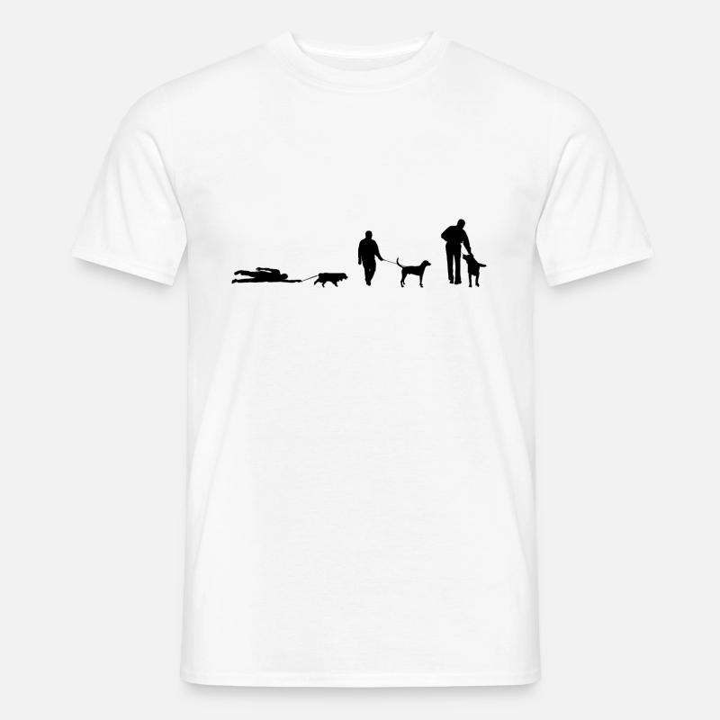 Go for a walk dog evolution - Men’s T-shirt - white