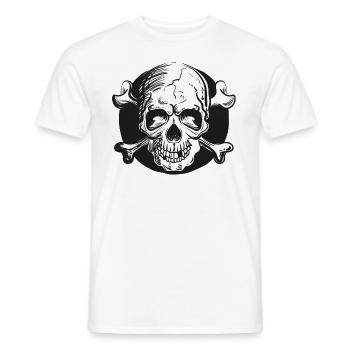 Totenkopf - Männer T-Shirt - Weiß - Vorne - AI Model Male 178 dark (178cm)