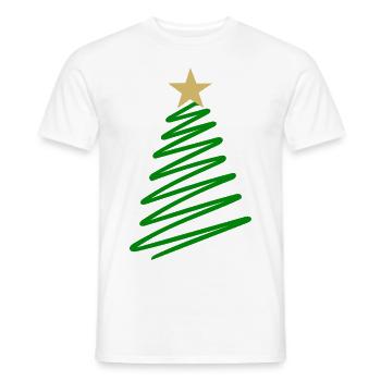 Christbaum Weihnachten Tanne - Männer T-Shirt - Weiß - Vorne - AI Model Male 178 dark (178cm)