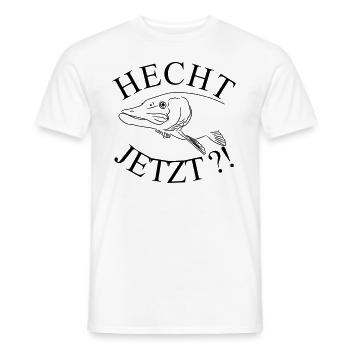 Hecht, maintenant ? pike angel shirt angler sort drôle - T-shirt homme - blanc - Devant - AI Model Male 178 dark (178cm)
