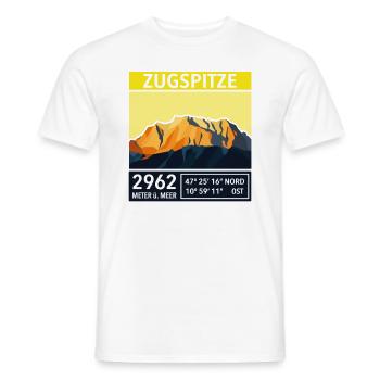 Zugspitze Garmisch Bavaria Vintage Low Poly Summit - Men's T-Shirt - white - Front - AI Model Male 178 dark (178cm)