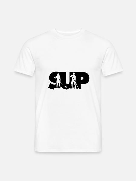 Stand Up Paddling Sup SUP Wassersport - Männer T-Shirt - Weiß
