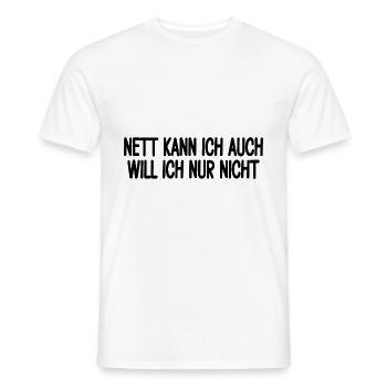 Je peux aussi être gentil mais effronté, dire drôle - T-shirt homme - blanc - Devant - AI Model Male 178 dark (178cm)