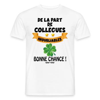 Mes Collègues inoubliables Cadeau Départ - T-shirt homme - blanc - Devant - AI Model Male 178 dark (178cm)