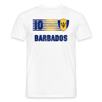 Barbados Fußball Mannschaft - Männer T-Shirt - Weiß - Vorne - AI Model Male 178 dark (178cm)