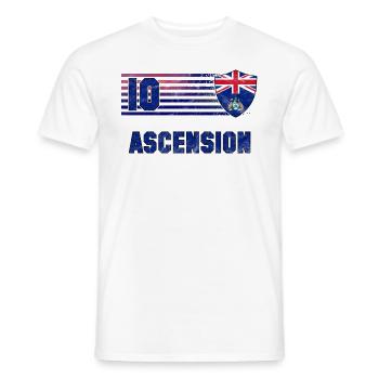 Équipe de football de l’Ascension - T-shirt homme - blanc - Devant - AI Model Male 178 dark (178cm)