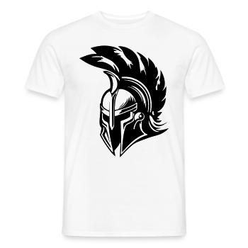 Spartaner Helm Gladiator Symbol - Männer T-Shirt - Weiß - Vorne - AI Model Male 178 dark (178cm)