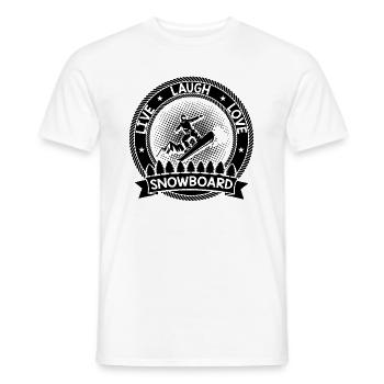 Snowboard fahren Snowboarden Wintersport Geschenk - Männer T-Shirt - Weiß - Vorne - AI Model Male 178 dark (178cm)