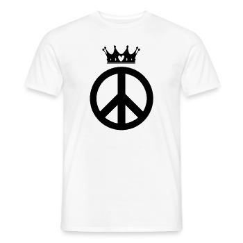 Hippie King Queen | Hippies Love Gift Idea - Men's T-Shirt - white - Front - AI Model Male 178 dark (178cm)