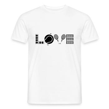 Tennis love | Sports tennis racket gift ideas - Men's T-Shirt - white - Front - AI Model Male 178 dark (178cm)