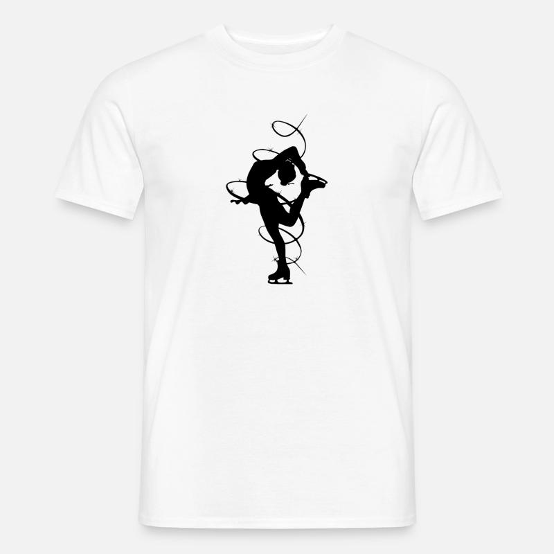 Eiskunstlauf | Eiskunstläuferin Eistanzen Geschenk - Männer T-Shirt - Weiß