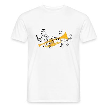 Trompette | Cadeaux de groupe de musique trompette trompette - T-shirt homme - blanc - Devant - AI Model Male 178 dark (178cm)