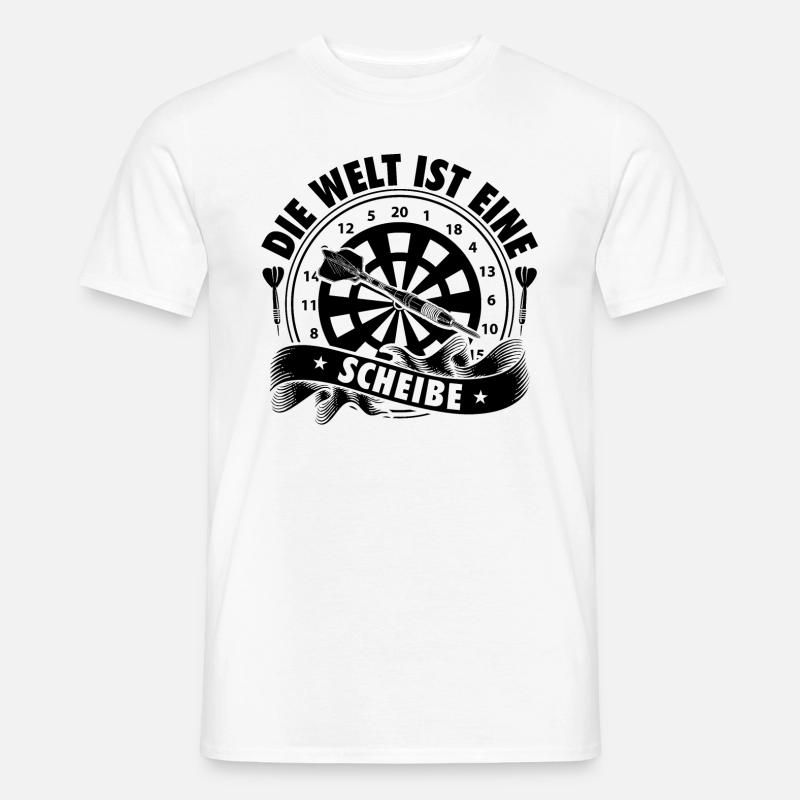 Dartscheibe | Darten Darter Dart Darts Geschenke - Männer T-Shirt - Weiß