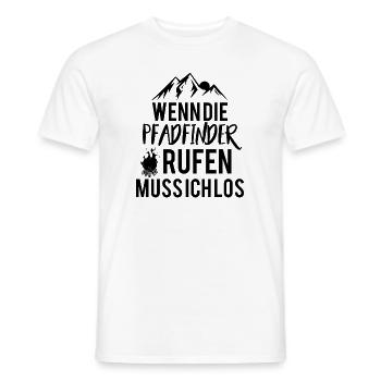 Pfadfinder | Abzeichen Natur Lagerfeuer Geschenke - Männer T-Shirt - Weiß - Vorne - AI Model Male 178 dark (178cm)