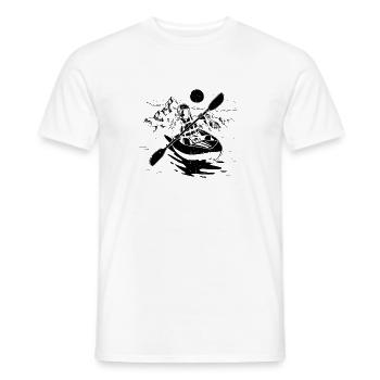 Kayak fille | Aviron Canoë Pagaie Sport Cadeau - T-shirt homme - blanc - Devant - AI Model Male 178 dark (178cm)