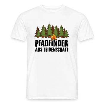 Pfadfinder Sprüche | Abzeichen Lagerfeuer Geschenk - Männer T-Shirt - Weiß - Vorne - AI Model Male 178 dark (178cm)
