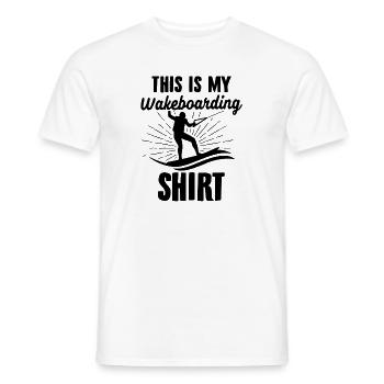 Wakeboard | Idées cadeaux Wakeboard Wakeboarder - T-shirt homme - blanc - Devant - AI Model Male 178 dark (178cm)