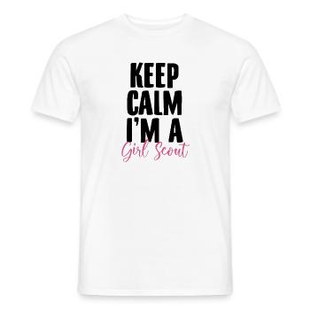 Girl Scout | Insignes cadeaux camp de tente - T-shirt homme - blanc - Devant - AI Model Male 178 dark (178cm)