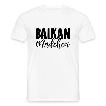 Filles des Balkans | Albanie Kosovo Roumanie cadeau - T-shirt homme - blanc - Devant - AI Model Male 178 dark (178cm)