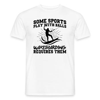 Wakeboard | Idées cadeaux Wakeboard Wakeboarder - T-shirt homme - blanc - Devant - AI Model Male 178 dark (178cm)