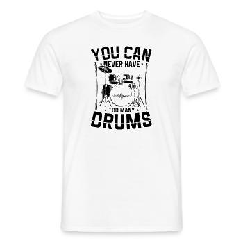 Batteur | Drums batteur musique cadeaux - T-shirt homme - blanc - Devant - AI Model Male 178 dark (178cm)