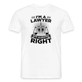 Avocat | Idée cadeau avocat avocats - T-shirt homme - blanc - Devant - AI Model Male 178 dark (178cm)