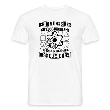 Physiker Wissenschaft | Physik Physikerin Geschenk - Männer T-Shirt - Weiß - Vorne - AI Model Male 178 dark (178cm)