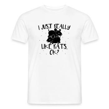 Ratten Haustiere | Ratte Nagetiere Nager Geschenke - Männer T-Shirt - Weiß - Vorne - AI Model Male 178 dark (178cm)
