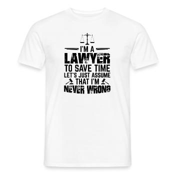 Anwälte | Anwalt Jura Juristen Studium Geschenke - Männer T-Shirt - Weiß - Vorne - AI Model Male 178 dark (178cm)