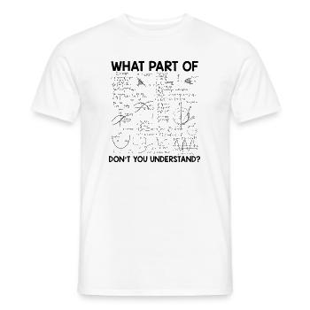 Dictons de mathématicien | Cadeaux de professeur de mathématiques mathématiques - T-shirt homme - blanc - Devant - AI Model Male 178 dark (178cm)