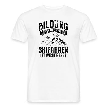 Skifahren | Skifahrer Ski Wintersport Geschenkidee - Männer T-Shirt - Weiß - Vorne - AI Model Male 178 dark (178cm)